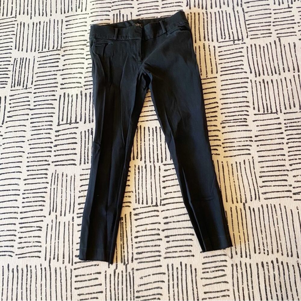 LOFT Black Ankle Cropped Pants